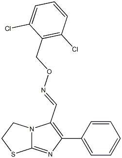 6-phenyl-2,3-dihydroimidazo[2,1-b][1,3]thiazole-5-carbaldehyde O-(2,6-dichlorobenzyl)oxime Struktur