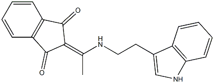 2-(1-{[2-(1H-indol-3-yl)ethyl]amino}ethylidene)-1H-indene-1,3(2H)-dione Struktur