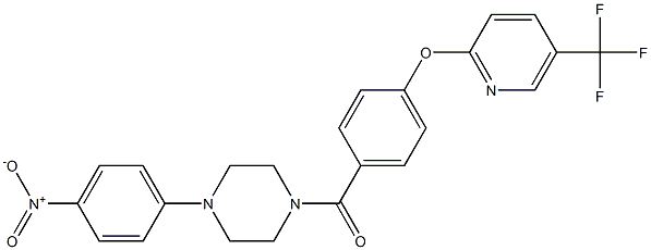 [4-(4-nitrophenyl)piperazino](4-{[5-(trifluoromethyl)-2-pyridinyl]oxy}phenyl)methanone Struktur