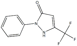 2-phenyl-5-(trifluoromethyl)-2,3-dihydro-1H-pyrazol-3-one Struktur