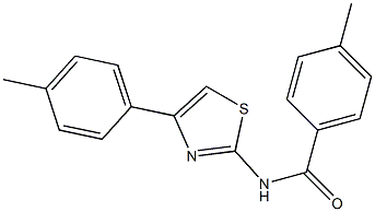 4-methyl-N-[4-(4-methylphenyl)-1,3-thiazol-2-yl]benzenecarboxamide Struktur