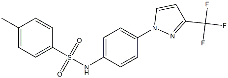 N1-{4-[3-(trifluoromethyl)-1H-pyrazol-1-yl]phenyl}-4-methylbenzene-1-sulfonamide Struktur