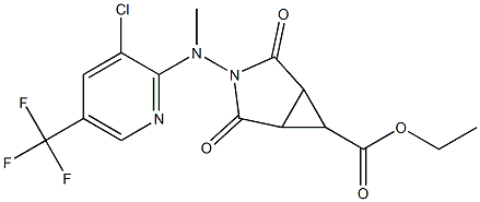 ethyl 3-[[3-chloro-5-(trifluoromethyl)-2-pyridinyl](methyl)amino]-2,4-dioxo-3-azabicyclo[3.1.0]hexane-6-carboxylate Struktur