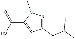 3-isobutyl-1-methyl-1H-pyrazole-5-carboxylic acid Struktur