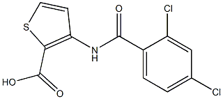 3-[(2,4-dichlorobenzoyl)amino]thiophene-2-carboxylic acid Struktur