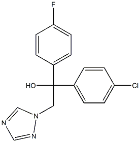 1-(4-chlorophenyl)-1-(4-fluorophenyl)-2-(1H-1,2,4-triazol-1-yl)-1-ethanol Struktur