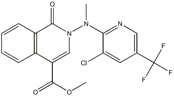 methyl 2-[[3-chloro-5-(trifluoromethyl)-2-pyridinyl](methyl)amino]-1-oxo-1,2-dihydro-4-isoquinolinecarboxylate Struktur