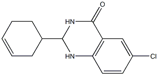 6-chloro-2-cyclohex-3-enyl-1,2,3,4-tetrahydroquinazolin-4-one Struktur