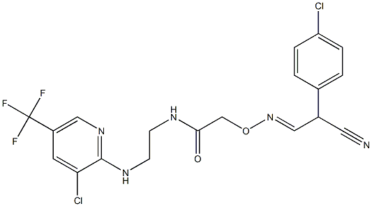 2-({[2-(4-chlorophenyl)-2-cyanoethylidene]amino}oxy)-N-(2-{[3-chloro-5-(trifluoromethyl)-2-pyridinyl]amino}ethyl)acetamide Struktur