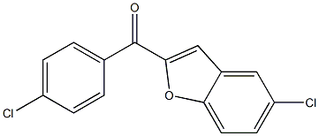 (5-chlorobenzo[b]furan-2-yl)(4-chlorophenyl)methanone Struktur