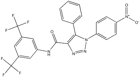 N4-[3,5-di(trifluoromethyl)phenyl]-1-(4-nitrophenyl)-5-phenyl-1H-1,2,3-triazole-4-carboxamide Struktur