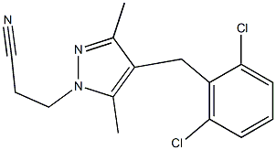 3-[4-(2,6-dichlorobenzyl)-3,5-dimethyl-1H-pyrazol-1-yl]propanenitrile Struktur