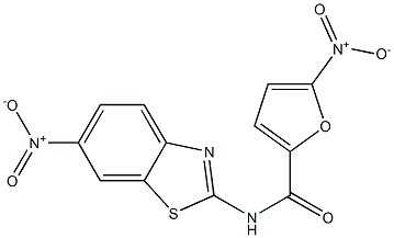 N2-(6-nitro-1,3-benzothiazol-2-yl)-5-nitro-2-furamide Struktur