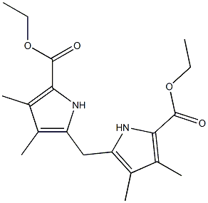 ethyl 5-{[5-(ethoxycarbonyl)-3,4-dimethyl-1H-pyrrol-2-yl]methyl}-3,4-dimethyl-1H-pyrrole-2-carboxylate Struktur