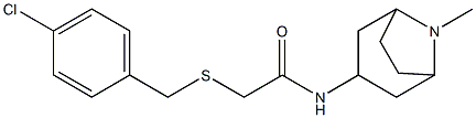 2-[(4-chlorobenzyl)thio]-N-(8-methyl-8-azabicyclo[3.2.1]oct-3-yl)acetamide Struktur