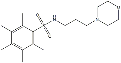 N1-(3-morpholinopropyl)-2,3,4,5,6-pentamethylbenzene-1-sulfonamide Struktur