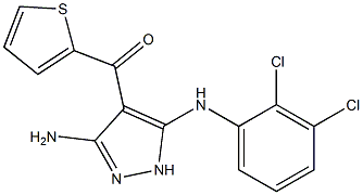 [3-amino-5-(2,3-dichloroanilino)-1H-pyrazol-4-yl](2-thienyl)methanone Struktur