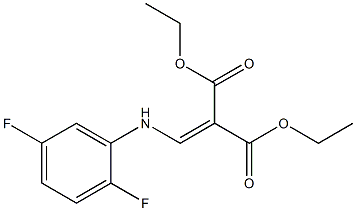 diethyl 2-[(2,5-difluoroanilino)methylidene]malonate Struktur