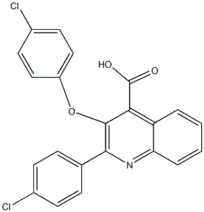 3-(4-chlorophenoxy)-2-(4-chlorophenyl)-4-quinolinecarboxylic acid Struktur