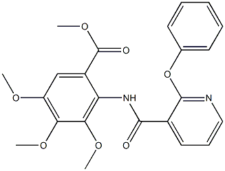 methyl 3,4,5-trimethoxy-2-{[(2-phenoxy-3-pyridyl)carbonyl]amino}benzoate Struktur