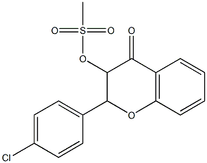 2-(4-chlorophenyl)-4-oxo-3,4-dihydro-2H-chromen-3-yl methanesulfonate Struktur