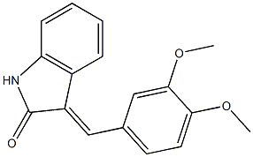 3-(3,4-dimethoxybenzylidene)indolin-2-one Struktur