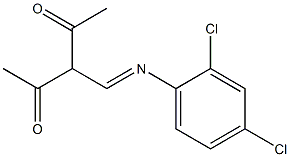 3-{[(2,4-dichlorophenyl)imino]methyl}pentane-2,4-dione Struktur