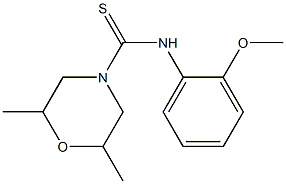 N4-(2-methoxyphenyl)-2,6-dimethylmorpholine-4-carbothioamide Struktur