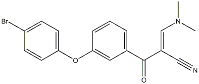 (E)-2-[3-(4-bromophenoxy)benzoyl]-3-(dimethylamino)-2-propenenitrile Struktur