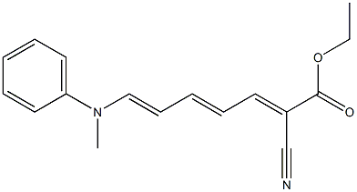 ethyl 2-cyano-7-(methylanilino)hepta-2,4,6-trienoate Struktur