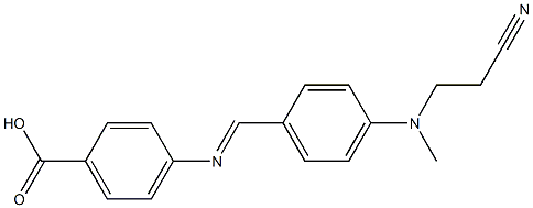 4-({4-[(2-cyanoethyl)(methyl)amino]benzylidene}amino)benzoic acid Struktur