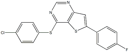 4-[(4-chlorophenyl)thio]-6-(4-fluorophenyl)thieno[3,2-d]pyrimidine Struktur