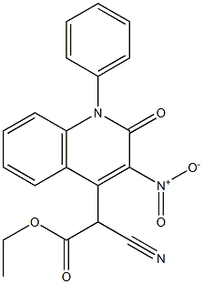 ethyl 2-cyano-2-(3-nitro-2-oxo-1-phenyl-1,2-dihydroquinolin-4-yl)acetate Struktur