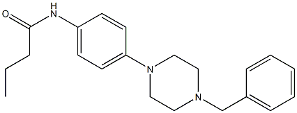 N-[4-(4-benzylpiperazino)phenyl]butanamide Struktur