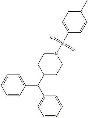 4-benzhydryl-1-[(4-methylphenyl)sulfonyl]piperidine Struktur