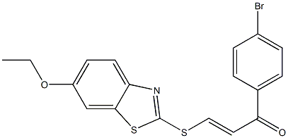 1-(4-bromophenyl)-3-[(6-ethoxy-1,3-benzothiazol-2-yl)thio]prop-2-en-1-one Struktur