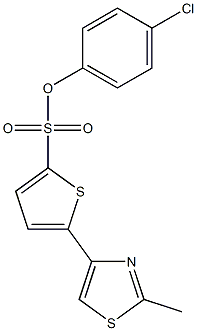 4-chlorophenyl 5-(2-methyl-1,3-thiazol-4-yl)thiophene-2-sulfonate Struktur