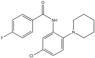 N-(5-chloro-2-piperidinophenyl)-4-fluorobenzenecarboxamide Struktur