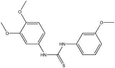 N-(3,4-dimethoxyphenyl)-N'-(3-methoxyphenyl)thiourea Struktur