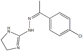 1-(4-chlorophenyl)ethan-1-one 1-(4,5-dihydro-1H-imidazol-2-yl)hydrazone Struktur