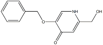 5-(benzyloxy)-2-(hydroxymethyl)-1,4-dihydropyridin-4-one Struktur