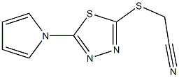 2-{[5-(1H-pyrrol-1-yl)-1,3,4-thiadiazol-2-yl]thio}acetonitrile Struktur