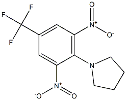 1-[2,6-dinitro-4-(trifluoromethyl)phenyl]pyrrolidine Struktur