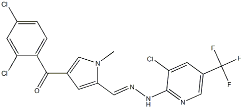 4-(2,4-dichlorobenzoyl)-1-methyl-1H-pyrrole-2-carbaldehyde N-[3-chloro-5-(trifluoromethyl)-2-pyridinyl]hydrazone Struktur