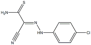 2-[2-(4-chlorophenyl)hydrazono]-2-cyanoethanethioamide Struktur