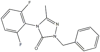 2-benzyl-4-(2,6-difluorophenyl)-5-methyl-2,4-dihydro-3H-1,2,4-triazol-3-one Struktur