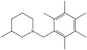 3-methyl-1-(2,3,4,5,6-pentamethylbenzyl)piperidine Struktur