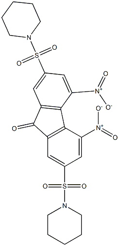 4,5-dinitro-2,7-di(piperidinosulfonyl)-9H-fluoren-9-one Struktur