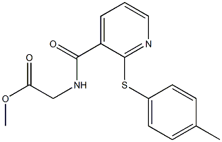 methyl 2-[({2-[(4-methylphenyl)thio]-3-pyridyl}carbonyl)amino]acetate Struktur