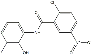 2-chloro-N-(2-hydroxy-3-methylphenyl)-5-nitrobenzenecarboxamide Struktur